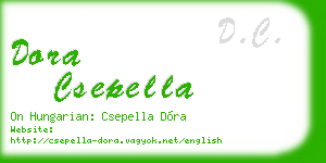 dora csepella business card